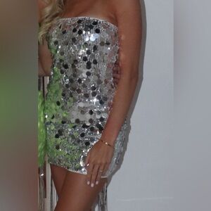 Sliver Corset Party Dress